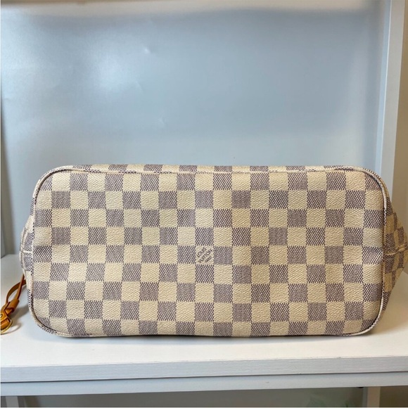 AUTHENTIC LOUIS VUITTON DAMIER AZURE NEVERFULL MM BAG - Picture 3 of 12